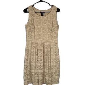 Enfocus Studio Blush Pink Lace Sleeveless Sheath Dress Women Sz 10